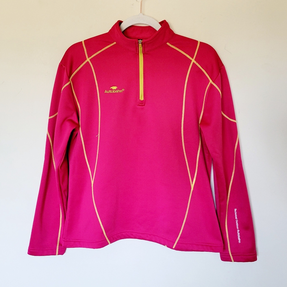 Autobahn‎ Quarter Zip Technical Pullover in Pink